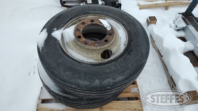 (2) 22.5 low pro truck tires
